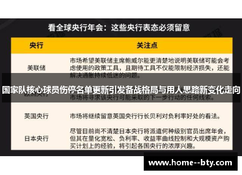 国家队核心球员伤停名单更新引发备战格局与用人思路新变化走向